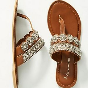Anthropologie Jeweled Sandals 🌟